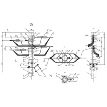 IEK Опора Ад161 деревянная анкерная концевая двухцепная - ASIP-DER-OPR-422-00-57